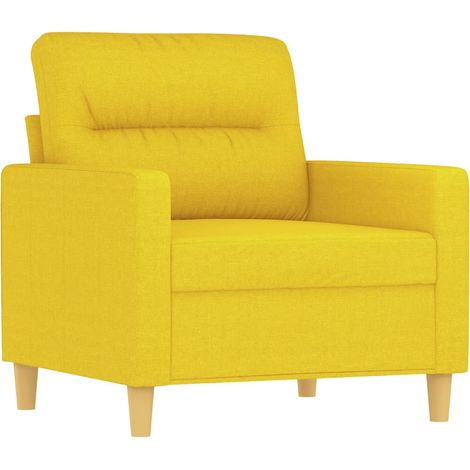 Fauteuil de Salon,Chaise,Fauteuil Jaune clair 60 cm Tissu CFW951190 (1/5)