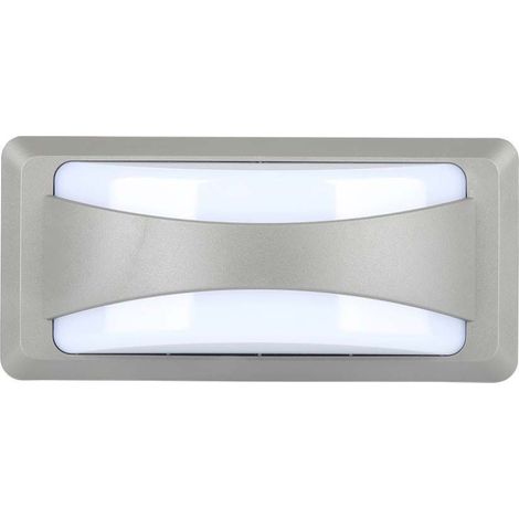 Aplique LED rectangular V-TAC de 12 W, blanco cálido, gris, IP65