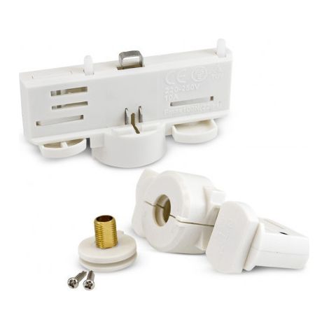 Connecteur Rail 3 Allumages Blanc Miidex Lighting® (1/2)