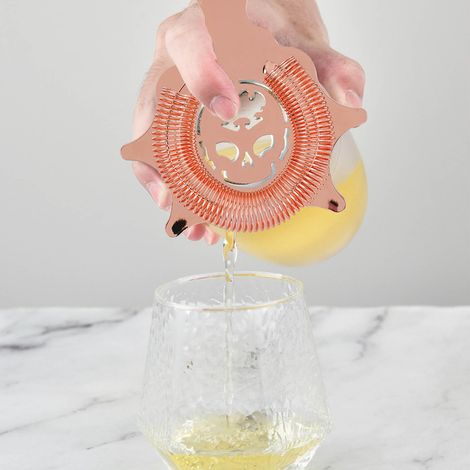 Bac à glaçons en acier inoxydable 304 en forme de tête de diable, cuillère à glaçons, séparateur de glace, or rose (1/5)