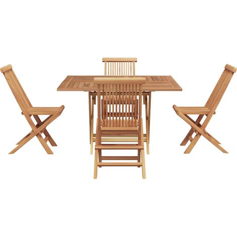 Garten Essgruppe Braun Massivholz Teak