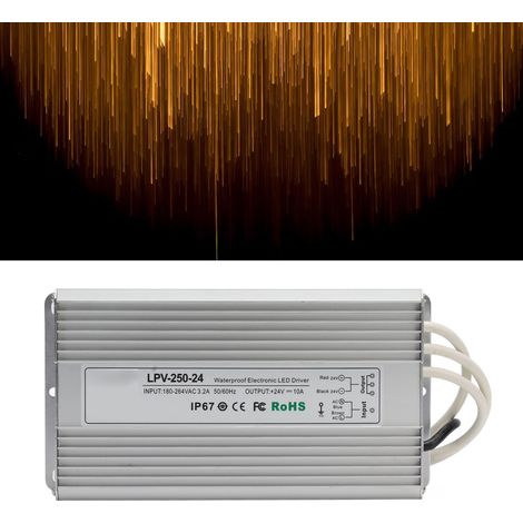 Alimentation à découpage 24 V étanche pour LED, transformateur d'alimentation pour bande lumineuse, caisson lumineux et moniteur 180-264 V (1/5)