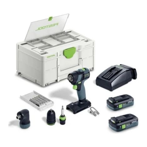 Trapano avvitatore a batteria Festool TXS 18 TBX4,0 I-Set, 2 batterie TBX da 4,0 Ah e caricabatterie in Systainer (1/5)