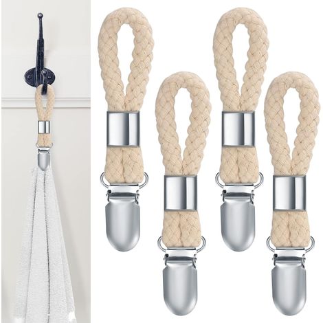 4 Stück Handtuch-Clip, Geschirrtuch-Aufhänger, Geschirrtuch-Haken, Badezimmer-Handtuchhalter, Geschirrtuch-Halter-Clips, Schränke zum Aufhängen von Handtüchern