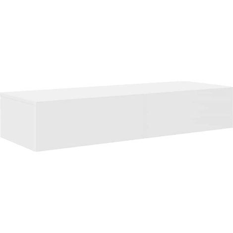Maison Exclusive - Wandregal mit Schubladen Weiß 100x36x19 cm Hol