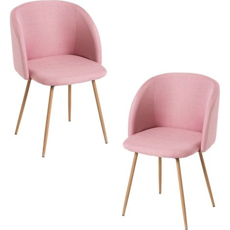 Packs Sillas Comedor - Pack 2 Sillas Velt Tela - Rosa