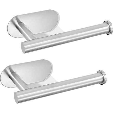 Bohrfreier Toilettenpapierhalter aus Edelstahl für Badezimmer und Waschküchen, gebürstetes Silber (1/5)