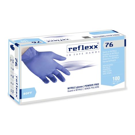 Reflexx R76 Nitrilhandschuhe ohne Puder, 100 % latexfrei, 3,5 gr, Kat.3, 100 Stück, XL