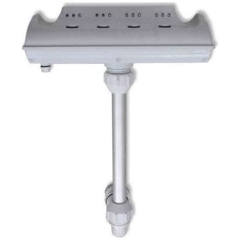 Wasserfallbrunnen für Schwimmbäder mit integrierter LED-Beleuchtung, einstellbarer Strahlhöhe, 4 Wasserströmen, werkzeuglose Montage (1/5)
