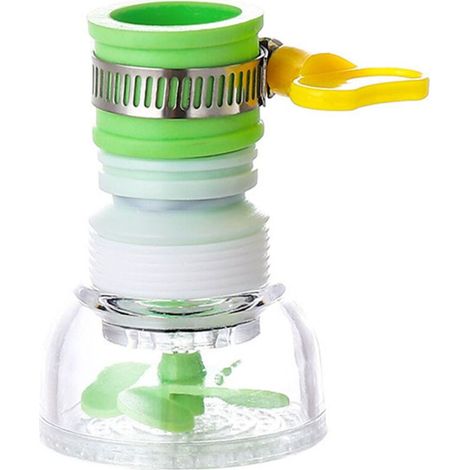 1 filtre anti-éclaboussures pour robinet de cuisine, tête de robinet avec réglage 360°, aérateur économiseur d'eau, rallonge de bec, adoucisseur filtrant intégré (1/5)