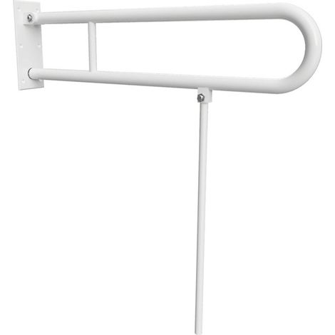 BEMETA HELP Barre de maintien relevable 82,9cm en forme de U, Métal, Blanc (301102084N) (1/2)