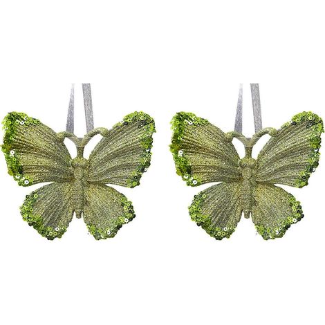 Glitzernde Weihnachtsdekorationen, bruchsicheres Design, einfaches Aufhängen am Weihnachtsbaum und als festlicher Schmuck, mehrfarbig (1/5)