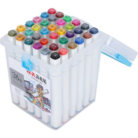 Marker Pen Set Colorful Double Tip Children Student Comics HandPainted Drawing Tools(36 Colors ) (1/5)