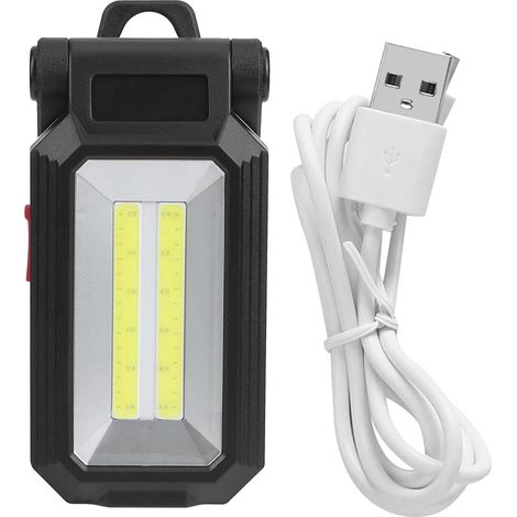 Work Lamp, Mini Folding COB LED Work Lamp, Magnetic Lamp with Adjustable Brightness and Hook for Outdoor Repair, USB Rechargeable (W559) (1/5)