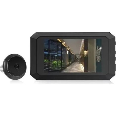 Judas de porte 1080p écran couleur 3,97 pouces sans fil vidéo sonnette caméra vidéo détecteur de mouvement PIR judas audio bidirectionnel (1/5)