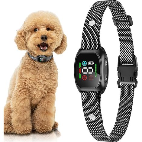 Collier Anti-Aboiement Chien Rechargeable, Collier Anti Aboiement Chien Automatique avec 4 Modes, 8 Niveaux de Sensibilité, Détection Intelligente & Sécurité, Étanche IP67 pour Petit et Gros Chien (1/5)