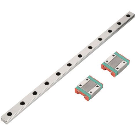 Eosnow Mini Guide de Rail Linéaire, Guide Coulissant Linéaire de Haute Précision 300mm Avec Bloc de Chariot 2PCS MGN12H pour Imprimante 3D Bricolage et Machine CNC (1/4)