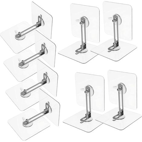 Kisangel, Kit de 8 accessoires métalliques anti, étagères (1/5)
