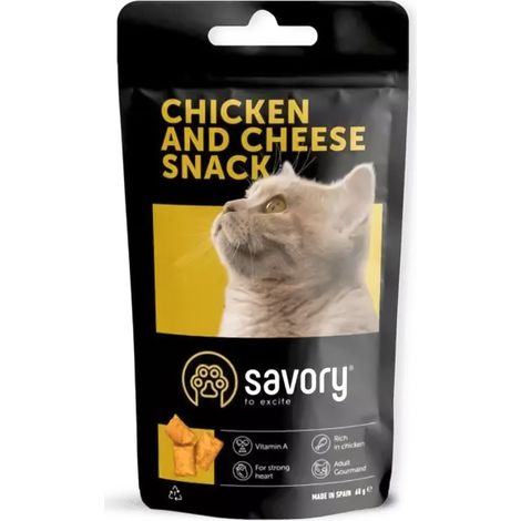 Snack salado de pollo y queso: una delicia para gatos. (1/2)