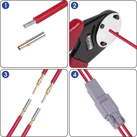 Robustes manuelles Crimpwerkzeug für 18AWG-Kabel zum Verpressen von Steckverbindern, Klemmen, Harding-Steckern und zum Kaltcrimpen. (1/5)