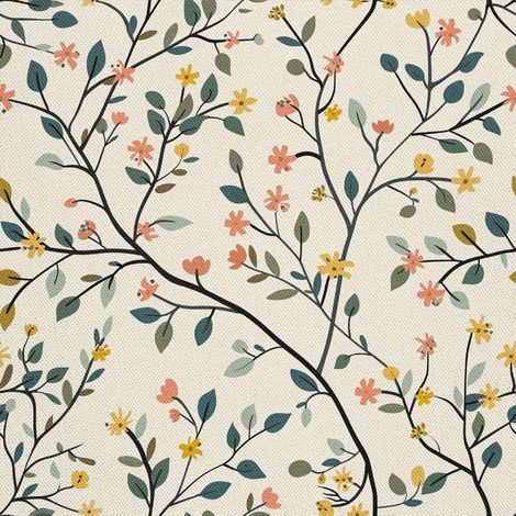 Tela decorativa para exteriores Oxford - Motivo primaveral I DX7575 (1/5)