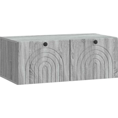 Wall-Mounted TV Cabinet Grey Sonoma 78.5 x 41 x 30 cm vidaXL