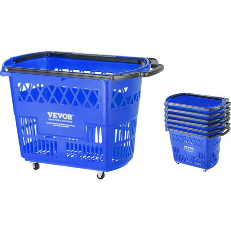 Paniers de shopping, portables, chariots roulants, Bleu (1/2)