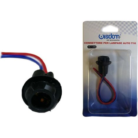 Trade Shop - AUTO LAMPENANSCHLUSS T10 STECKER VERSION W5W BUCHSE W2 1X9 5D LAMPEN XC-1346 - (1/2)