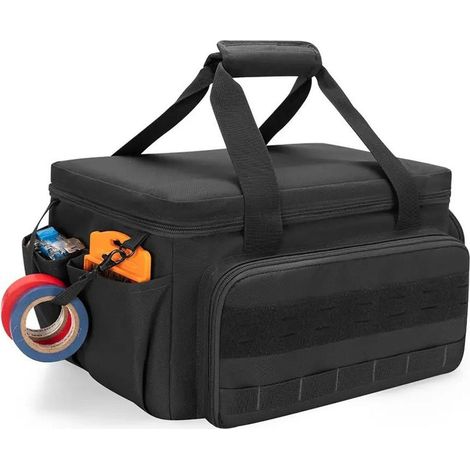 Mallette protection outils 35,5 cm (14 po), coffret transport PU EVA avec poche zip et élastiques pour accessoires d'outils sans fil (1/5)