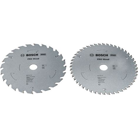 Bosch PRO Wood Kreissägeblatt-Set für Akku, 2er Pack, 165 x 20 mm (1/2)