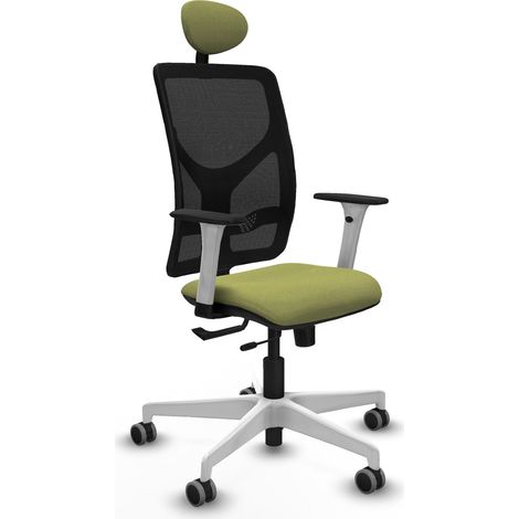 Chaise de bureau piqueras y crespo Motilla blanc dossier fixe ajustable (1/2)