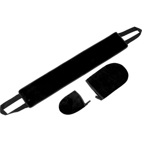 Kit 3 moufles anti-humidité noirs, sans doigts, doublure imperméable, petites/grandes tailles, dos uniforme (1/5)