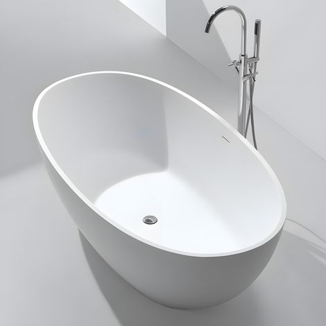 LOUNGE 150 - Baignoire ilot en Solid Surface 150 x 73 x 52(h) cm (1/5)