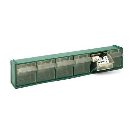 CASSETTIERA SOVRAPPONIBILE IN PP FOX 102 - MM 600x94x H.112 Misura: Verde LxPxH mm 600x94xH.112