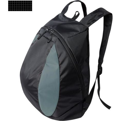 Sac à Dos Moto - ANNEFLY - Modèle Casque - Nylon - 24L - Carreaux Noir (1/4)