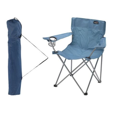 Silla de camping plegable, azul, 51 x 42 x 81 cm