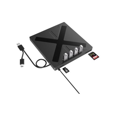Lecteur optique externe universel portable 7 en 1 avec lecteur de cartes TF, SD et USB 3.0 - Digitallab tout-en-un (1/3)