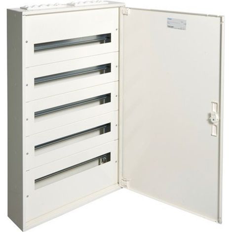 Aufputzverteilerkasten „FW2“ mit 5 Reihen für 120 Module 125A 400V IP30/IK07 941x571x150mm aus weißem Stahl
