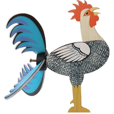 blanc Coq Moulin Vent Jardin Ferme Dcoration Tanche Yard Statue Sculpture Vivanteextrieur
