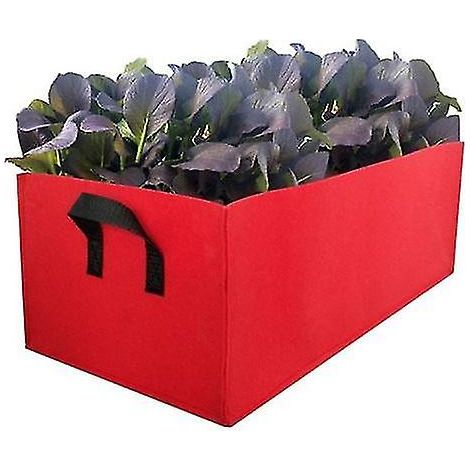 Sac de culture rouge 40 x 30 x 20 cm pour pots de légumes et de fleurs, jardinière surélevée (1/4)