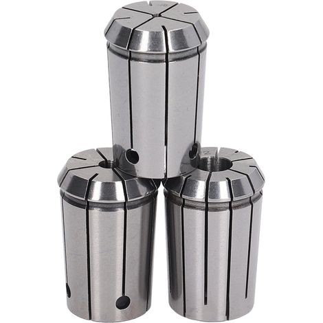 Mandrin à Pince Ressort 3 Pièces OZ25 1/2 1/4 1/8 pour Fraiseuse avec Clé (1/5)