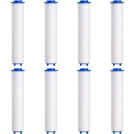 8 Pcs Filtre Douche, Coton PP, 95mm, Anti-calcaire, Douchette, Salle De Bain (1/5)