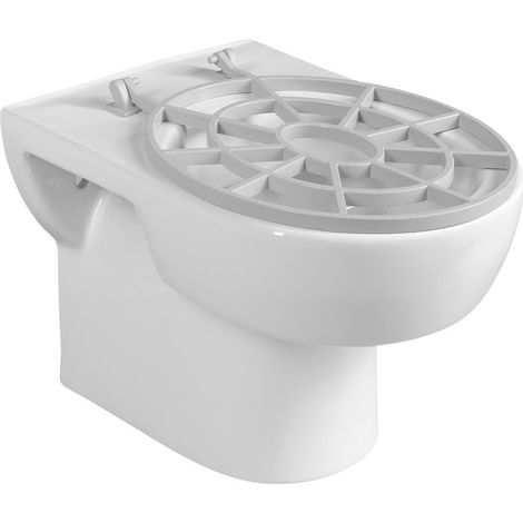 Évier utilitaire suspendu avec grille 36x52cm, blanc (1/4)
