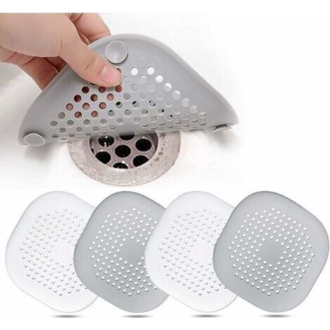 4 Pièces Filtre de Drain - Bouchon de Vidange en Silicone - Pour Évier Cuisine et Baignoire - 14 x 14 cm (1/3)