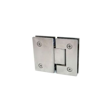 Juego de 1 colgante para puerta de carruaje y soporte de cristal vermeil, apertura y cierre de 180 grados, abrazadera de acero inoxidable 304, apto para vitrinas de cristal de 6-12 mm (plata) - Crezuo