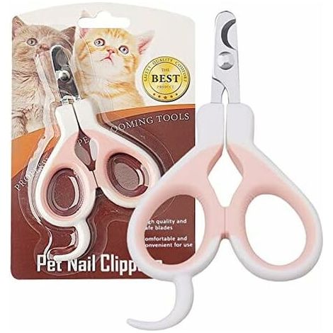 Coupe Griffes Chat, Coupe Ongle Chat Professionnels Ciseaux à Ongles Chat Acier Inoxydable avec Tête Incurvée Tondeuses à Griffes de Chat - Convient pour Chiot Lapin Oiseau et Petits Animaux (1/4)