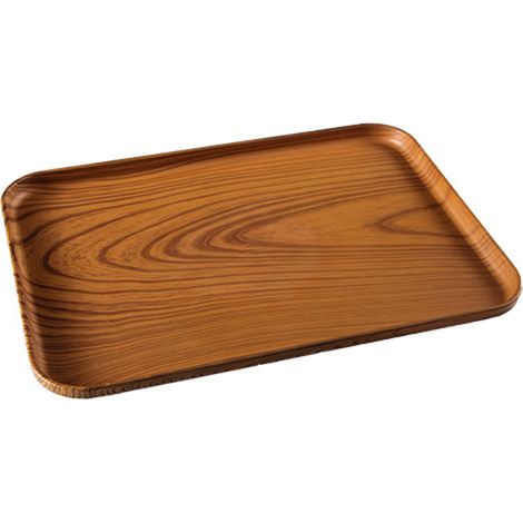 1 plateau rectangulaire en plastique, 32 cm x 24 cm, coins arrondis, pour pique-nique, camping, service de thé ou café (1/5)