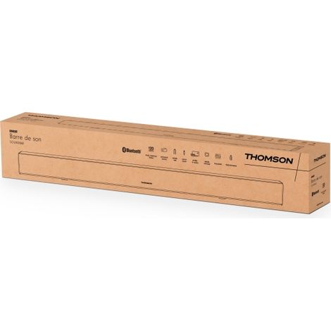 Barra de Sonido Inalámbrica Thomson con Potencia Musical 200W
Descubra una experiencia de audio envolvente con nuestra barra de sonido SB180BT, diseña
