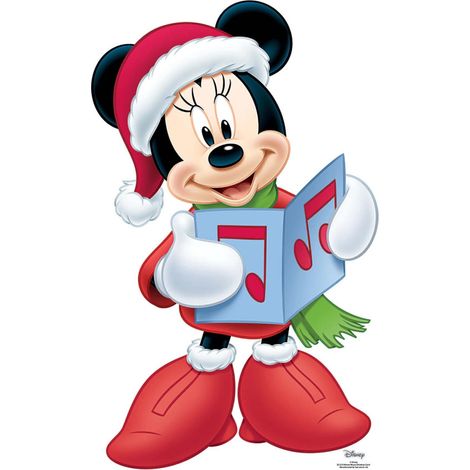 Figurine en carton Minnie Mouse à la chorale de Noël -Haut 93 cm (1/5)