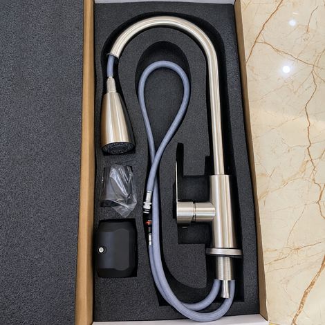 Mitigeur de cuisine avec douchette extractible en acier inoxydable brossé réf 1988 51 × 24 × 5,9 cm 1,08 kg – Livraison gratuite